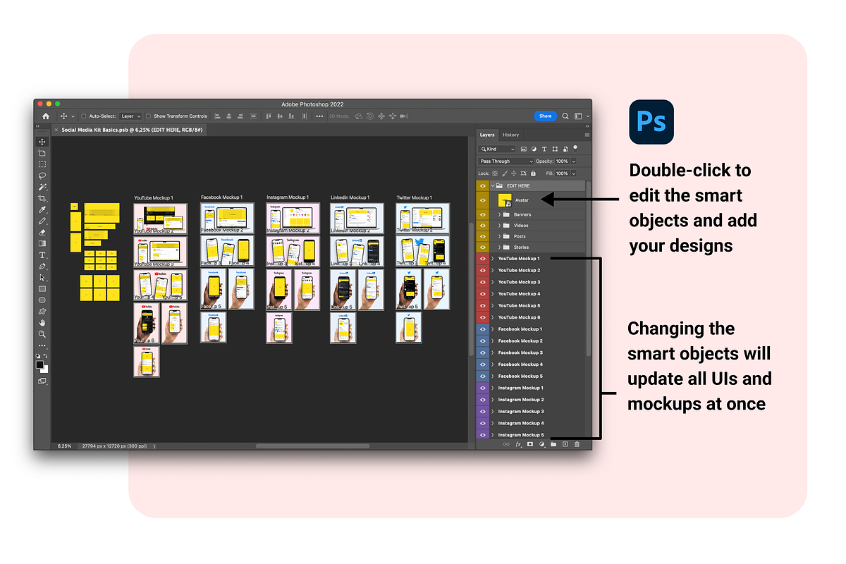 Social Media Branding Kit | PSD, Figma preview 2