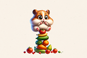 HILARIOUSLY FUNNY HAMSTER CLIPART, an Animal Illustration by Daring Digies (Thumbnail 3 of 8)