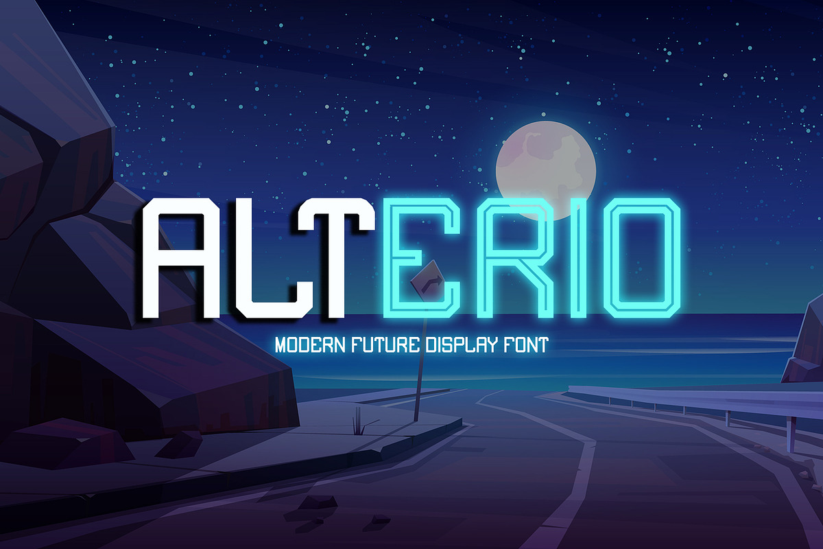 Alterio || Modern Display Font, a Symbol Font by Analogous (Photo 1 of 15)