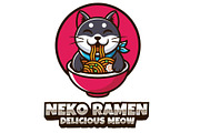 Neko Ramen Mascot Logo, a Food Illustration by Izdihaar_Studio (Thumbnail 2 of 3)