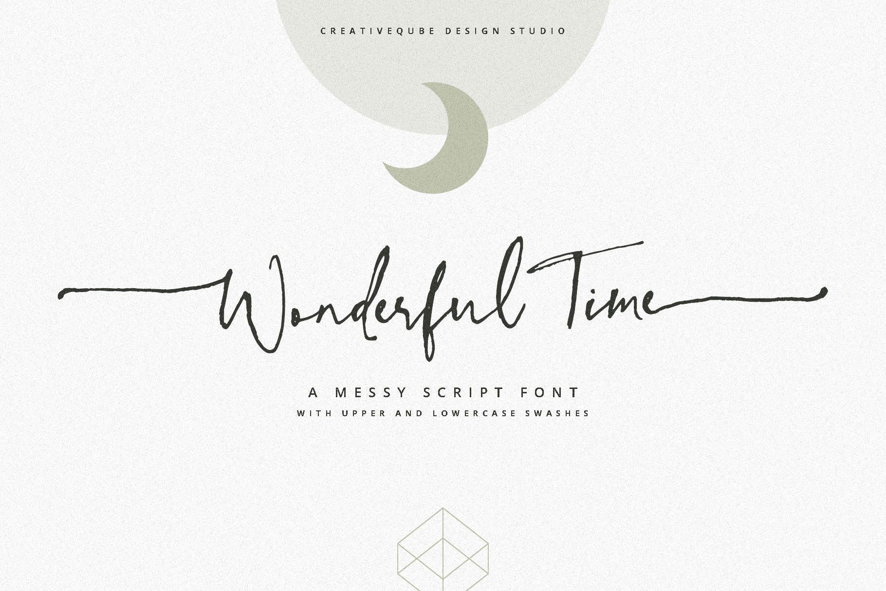 Wonderful Time Script Font, a Script Font by Creativeqube Design