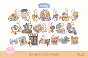 Parisian Cafe Goose Clipart, an Animal Illustration by Blumensdiary (Thumbnail 2 of 6)