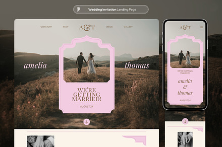Wedding Invitation Landing Page