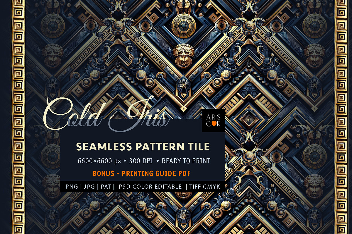 Luxurious Art Deco & Baroque Pattern, a Texture Illustration by ARSCOR (Photo 1 of 6)