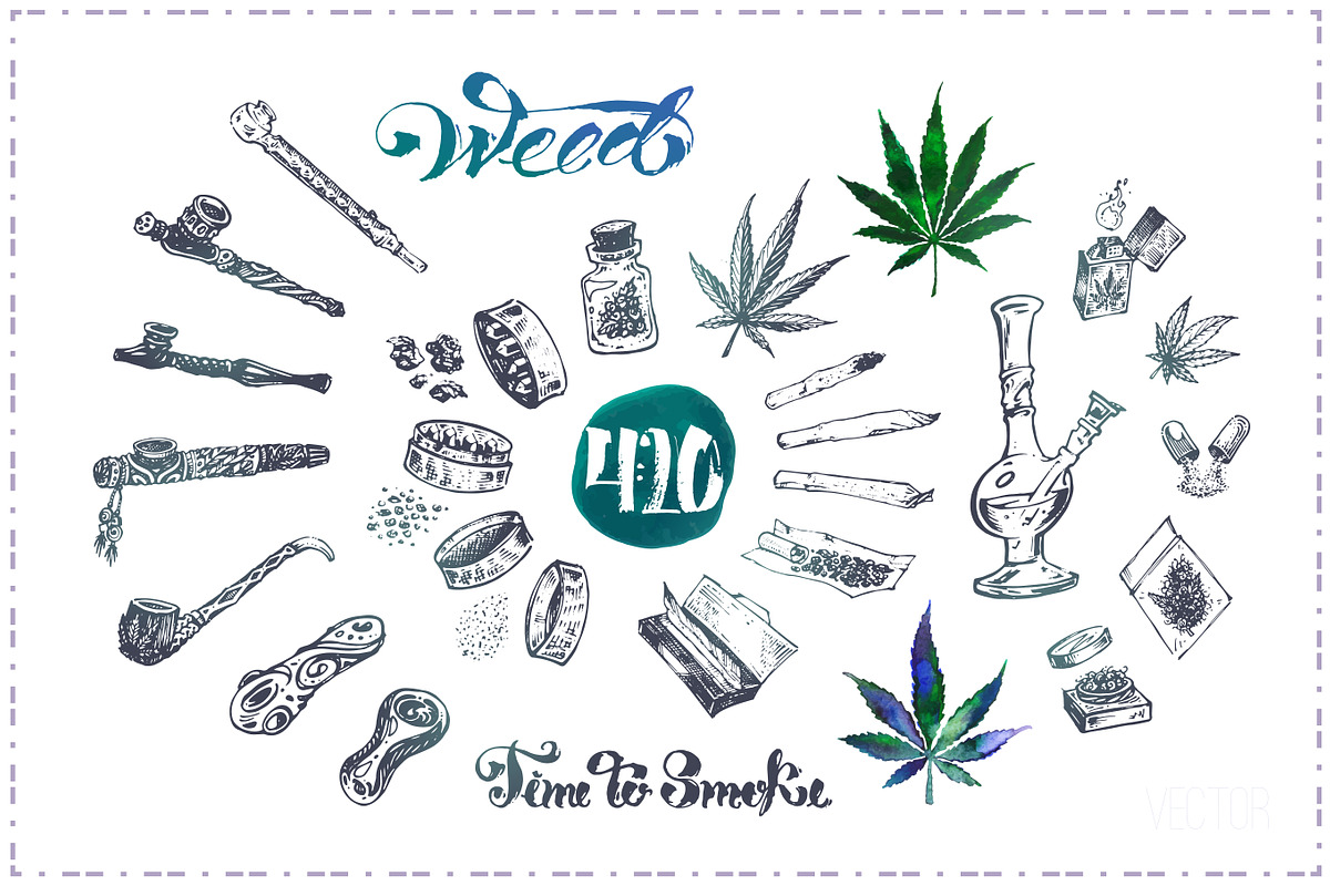 Weed. Stoner gadgets & accessories, a Healthcare Illustration by Margo Miller (Photo 2 of 45)