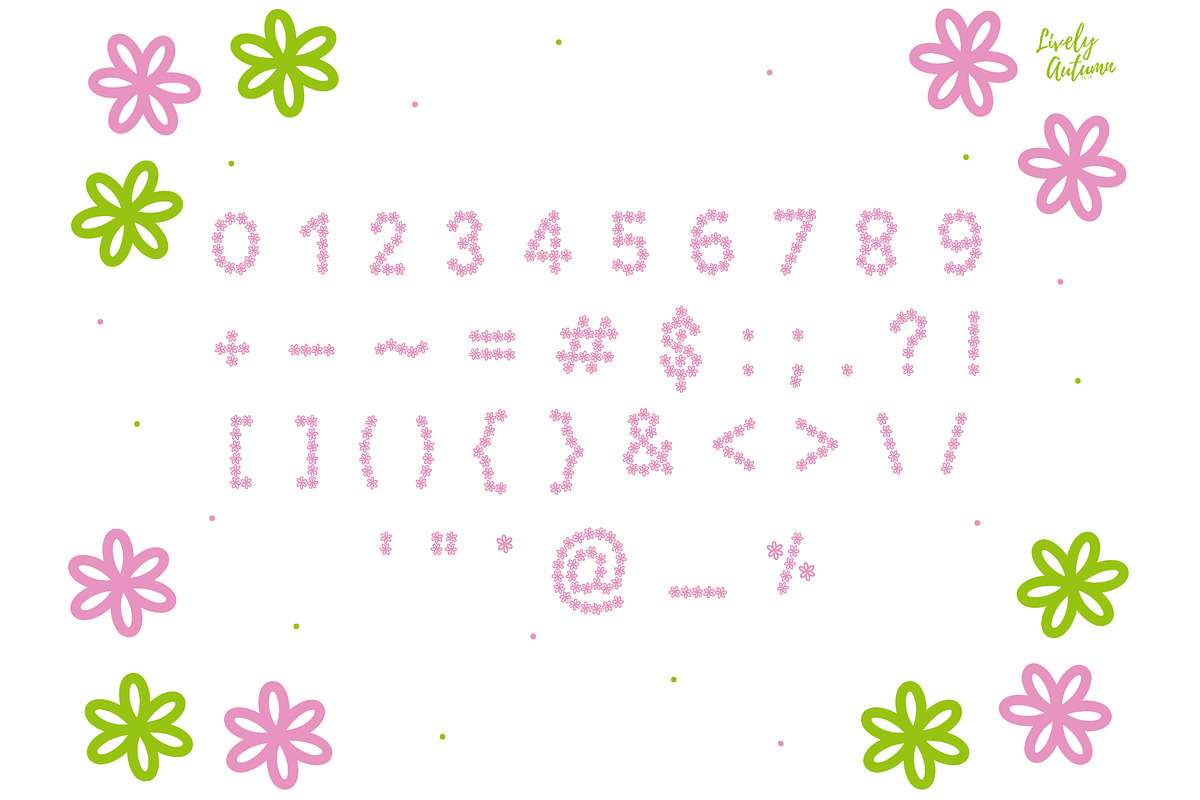 Floral Font, a Symbol Font by LivelyAutumn11.11 (Photo 3 of 4)