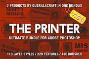 The Printer - Ultimate Bundle, a Layer Style Add-On by Guerillacraft (Thumbnail 1 of 8)