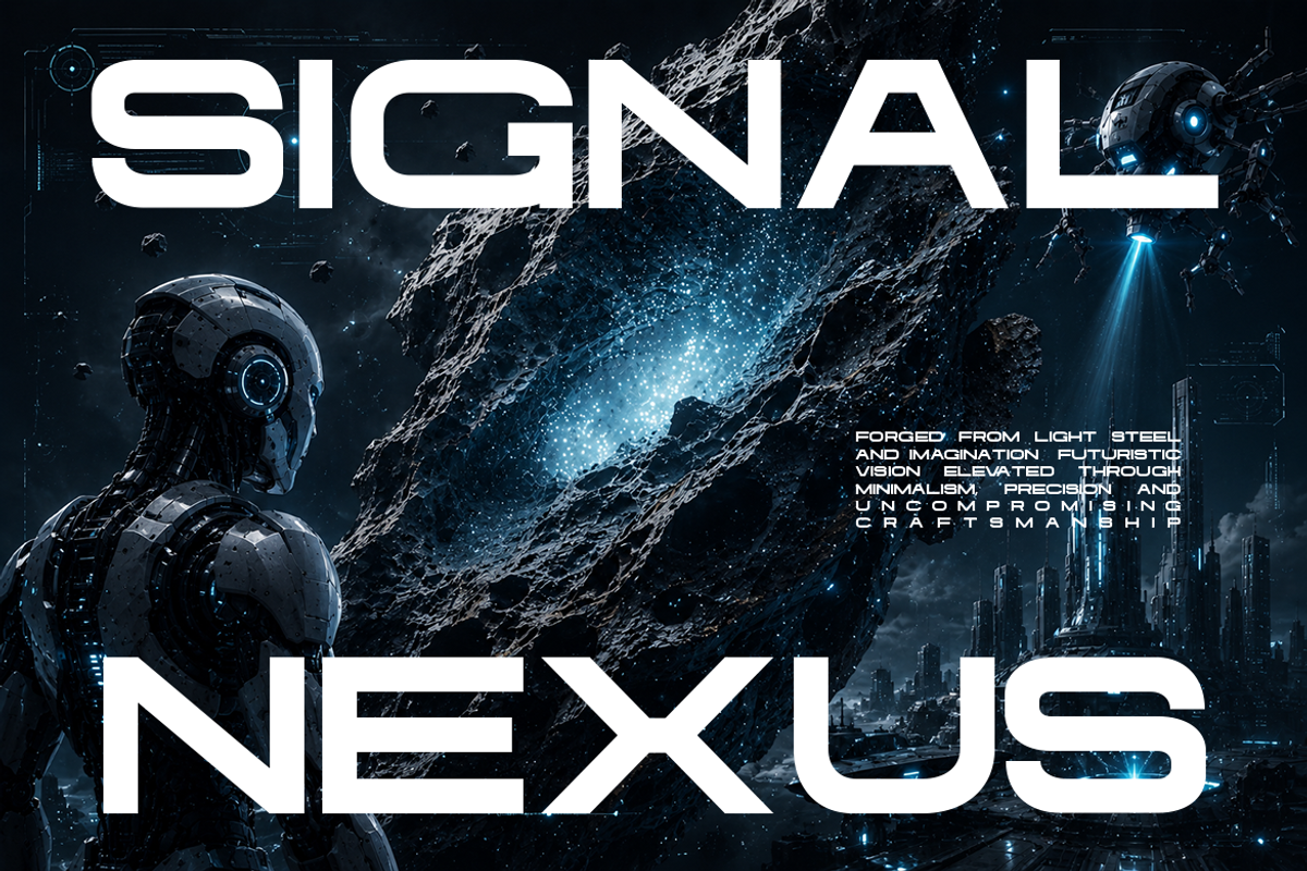Orvexa Modern Futuristic Sci-Fi Font, a Sans Serif Font by Rasio Studio (Photo 6 of 10)