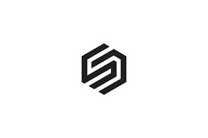 SD Hexagonal Logo Design