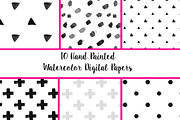 Black & White Modern Digital Papers, a Pattern Graphic by Emerald & Ivy Studios (Thumbnail 2 of 2)