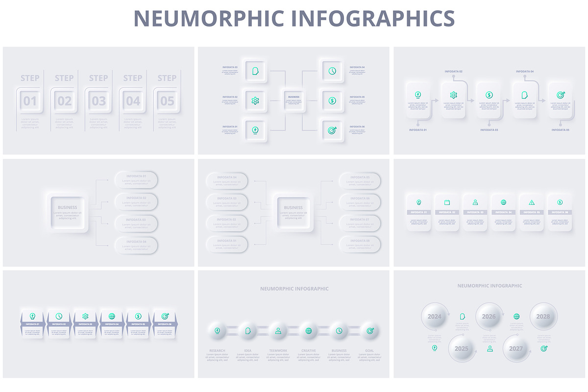 Neumorphic Animated Template preview 7