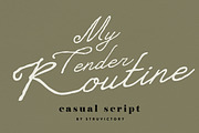 My Tender Routine Handwritten Script, a Script Font by Struvictory.art (Thumbnail 1 of 9)