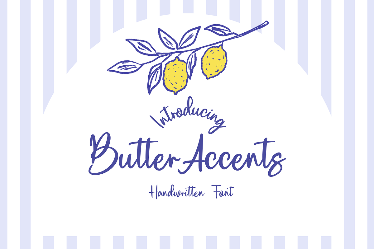 Butter Accents, a Handwritten Font by Jackgridden (Photo 1 of 11)