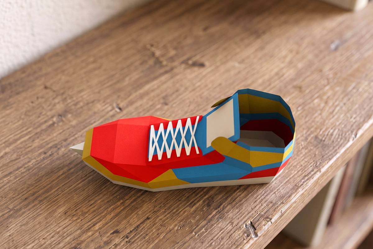Sneaker shoes - 3d papercraft, a Card Template by PAPER amaze (Photo 6 of 6)