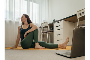 Yoga at home, a School & Education Photo by Fascinadora