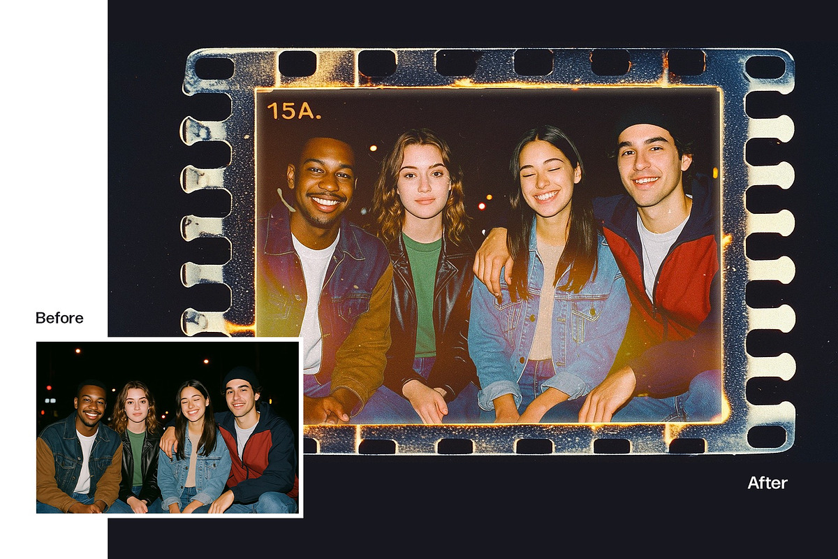 Film Strip Photo Frame Template, a Layer Style Add-On by DesignerCandies (Photo 4 of 7)