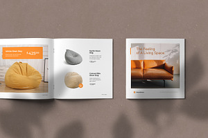 Square Brochure Catalog Mockups