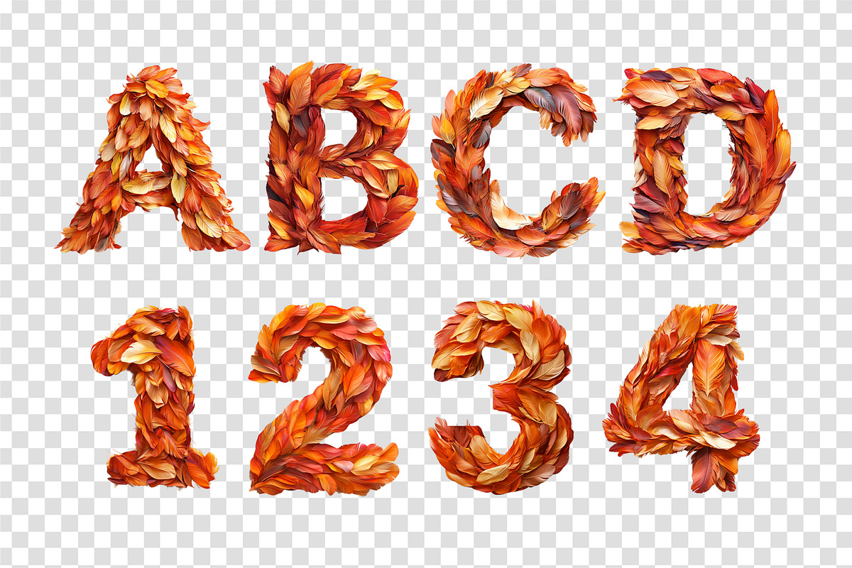Turkey Feather 3D Font, a Font by Loudoun Design Co. (Photo 6 of 6)