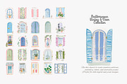 Mediterranean window and door clipar, a Decorative Illustration by Patishop Art (Thumbnail 6 of 10)
