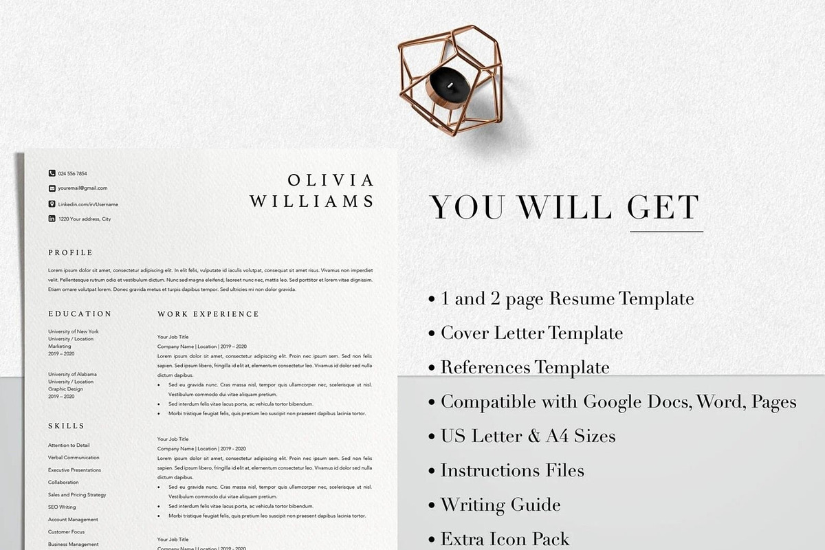 Executive Resume Template Word, a Resume Template by LucaTheme (Photo 8 of 10)