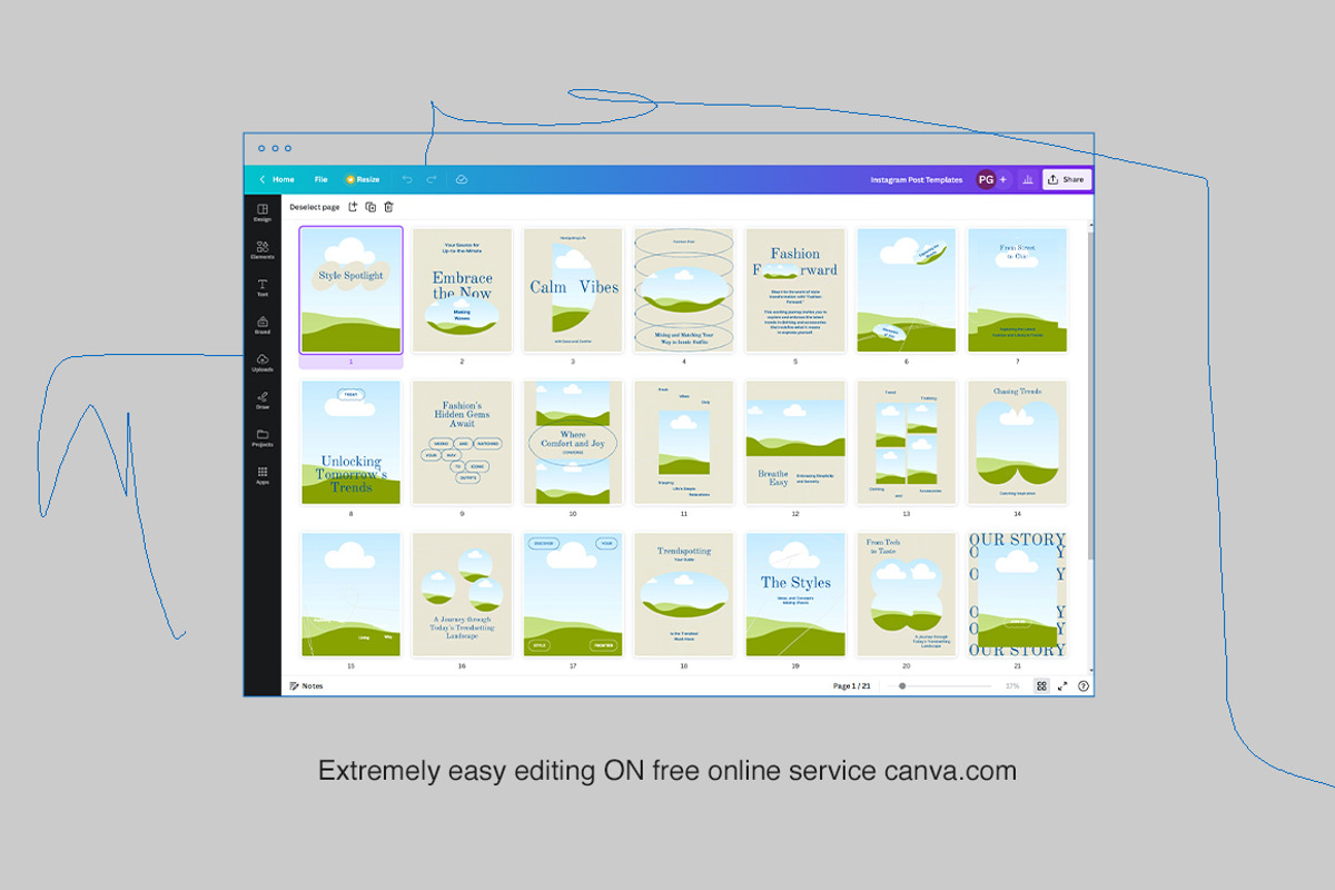 Instagram Templates Canva Set, a Social Media Template by BigWeek (Photo 8 of 8)