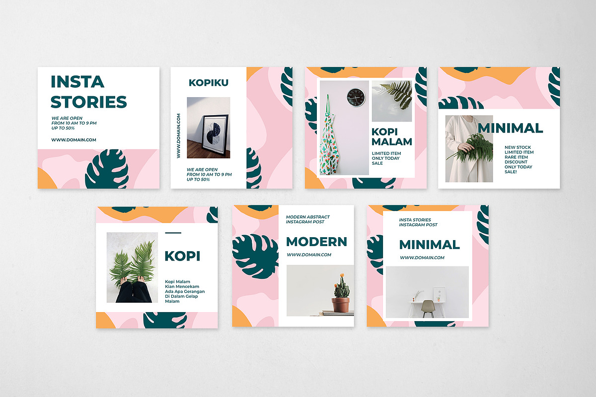 Modern Abstract Instagram Template, a Social Media Template by Medianeka (Photo 3 of 3)