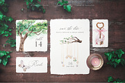 Forest Wedding Suite BUNDLE, an Invitation Template by Aquarellina (Thumbnail 5 of 17)