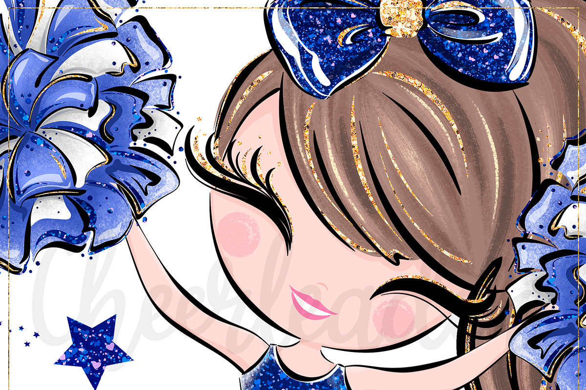 Cheerleader Hand Drawn Clipart, a Sport Illustration by Masha  Studio (Photo 11 of 12)