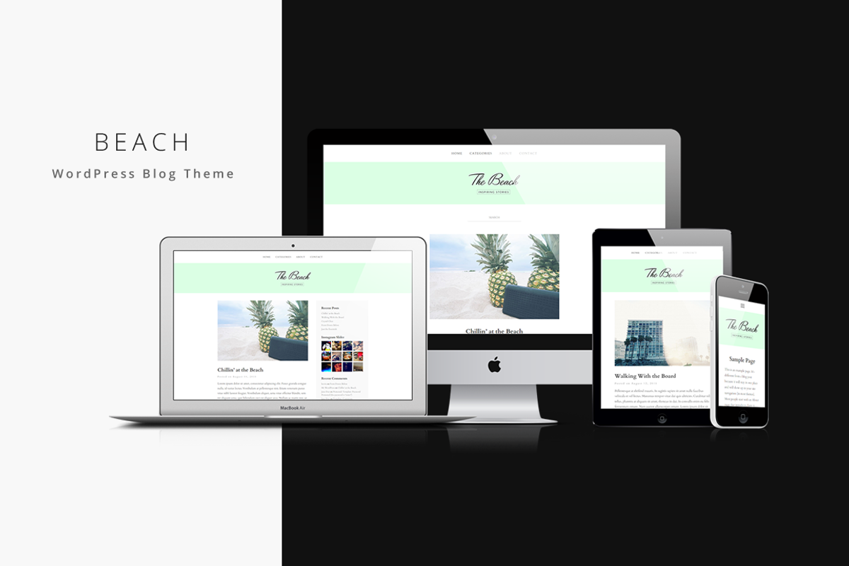 Beach - WordPress Blogging Theme, a WordPress Template by KS Designing