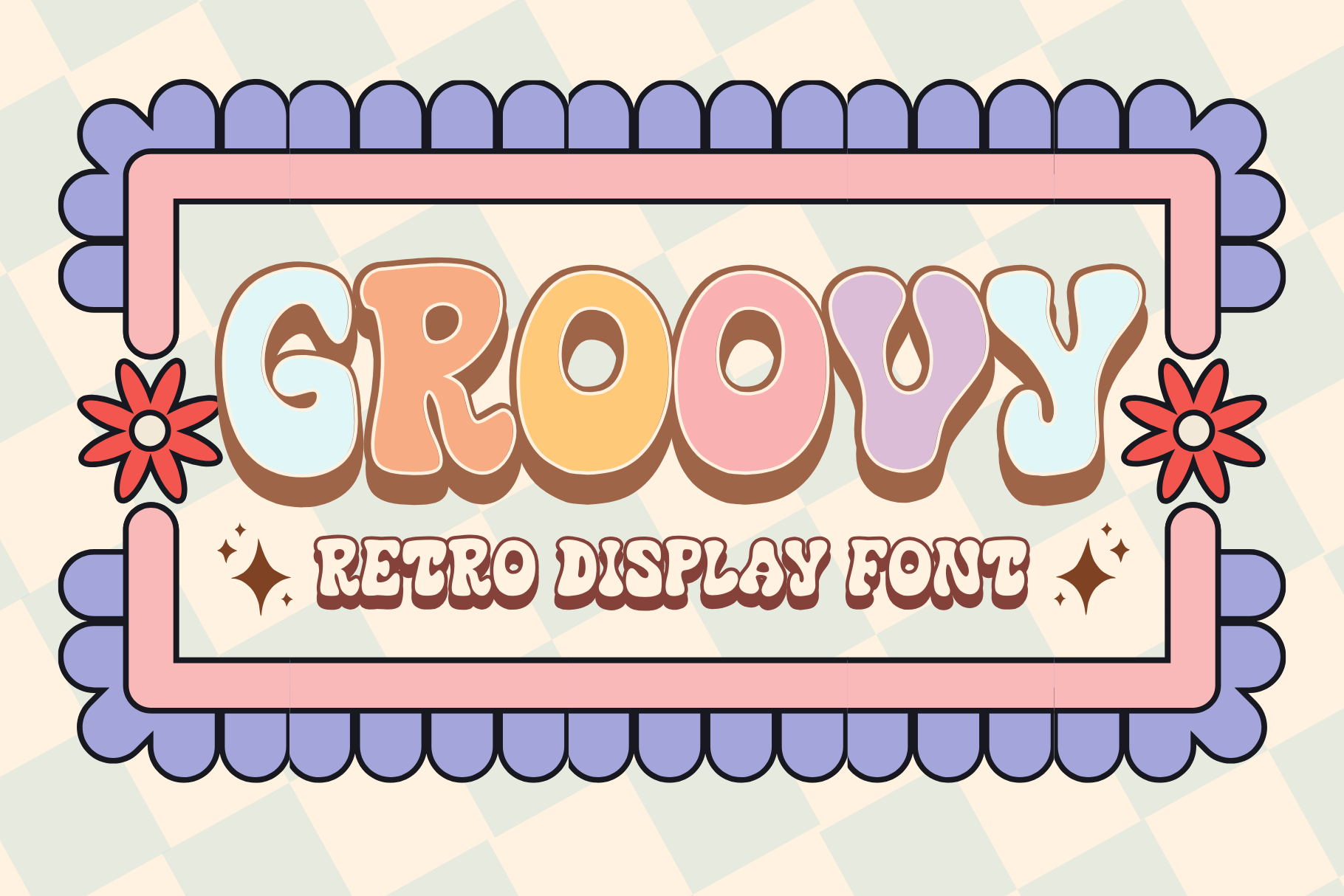 Groovy is a stylish retro font, a Sans Serif Font by Brown Cupple