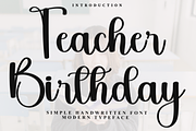 Teacher Birthday, a Font by FreshTypeINK (Thumbnail 1 of 8)