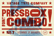 PressBox Font Combo, a Sans Serif Font by Vintage Type Company (Thumbnail 1 of 9)