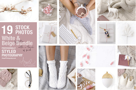 Stock photos WINTER White,Beige&Pink, a Holiday Photo by iAngelPhotography