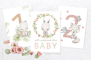 HELLO BABY Cute Graphic Set