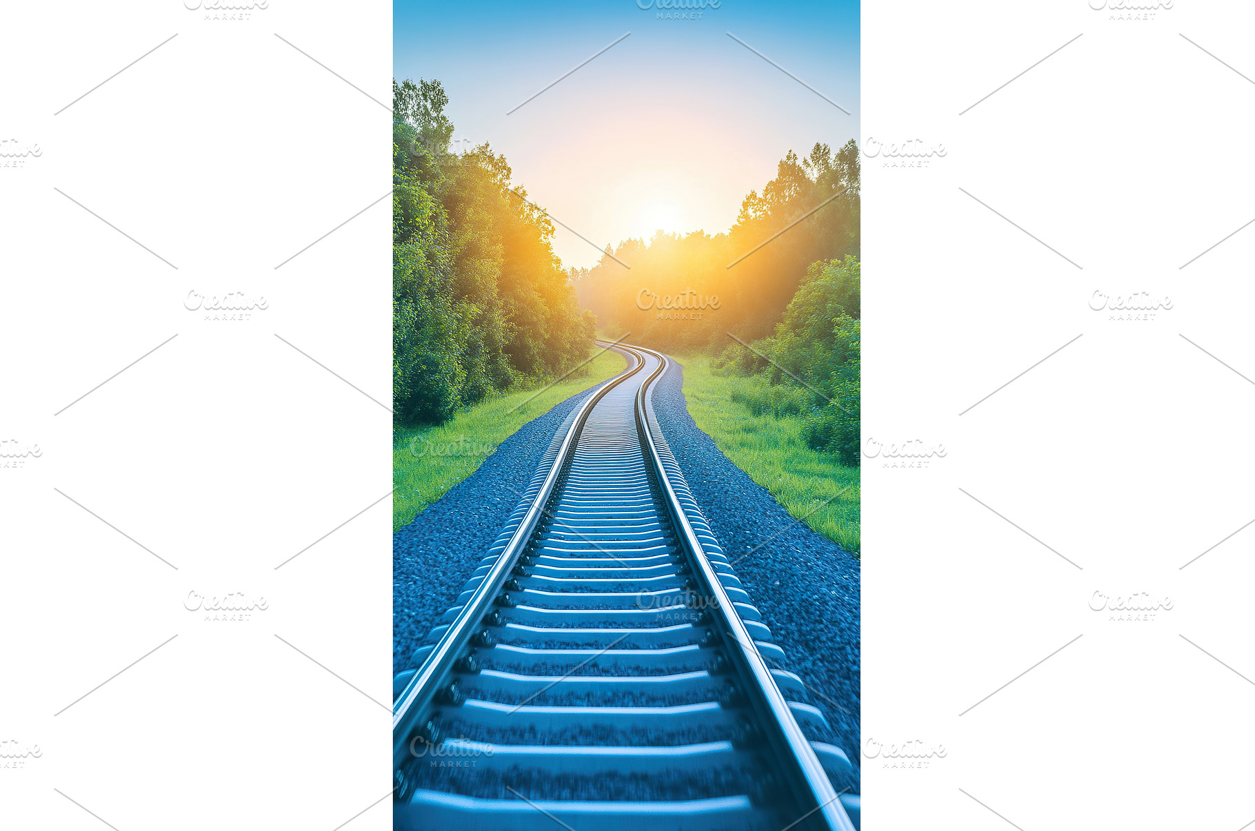 Winding Railroad Tracks through, a Transportation Photo by Lermont51
