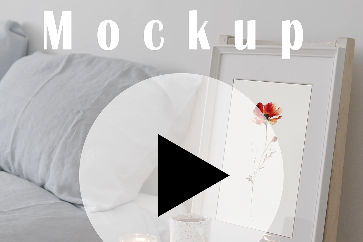 2:3 frame video mockup, wall art mp4, a Household Mockup by Pixelkrafter (Photo 1 of 4)
