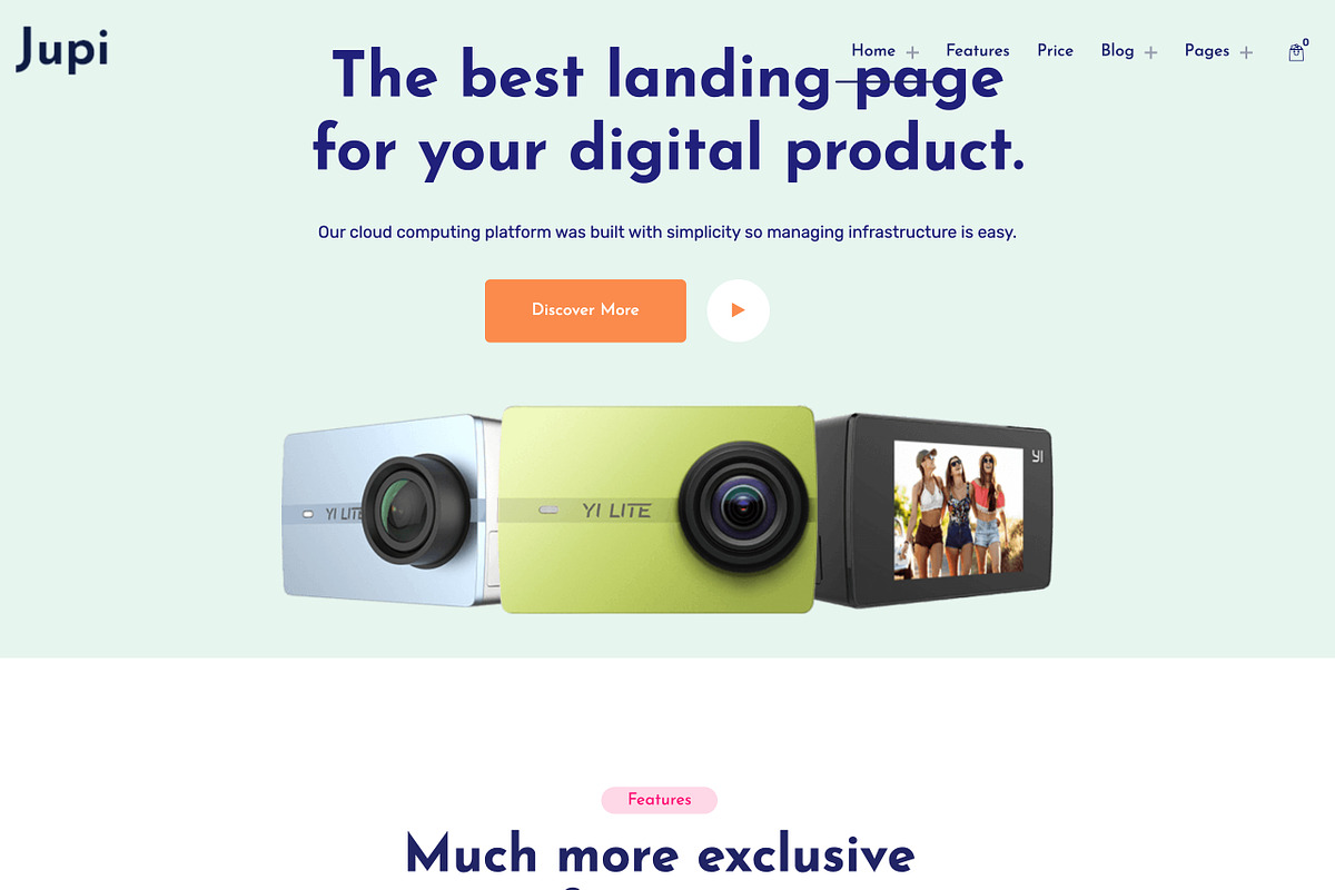 Product Landing Theme WP Elementor, a WordPress Template by UInstrument (Photo 3 of 6)