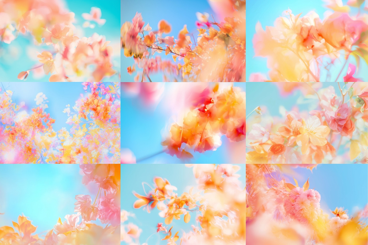 Dreamlike Floral Bloom Backgrounds, a Wallpaper Graphic by HipFonts