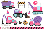 Crayon Box Girl Construction Trucks, an Illustration by Amanda Ilkov (Thumbnail 1 of 2)