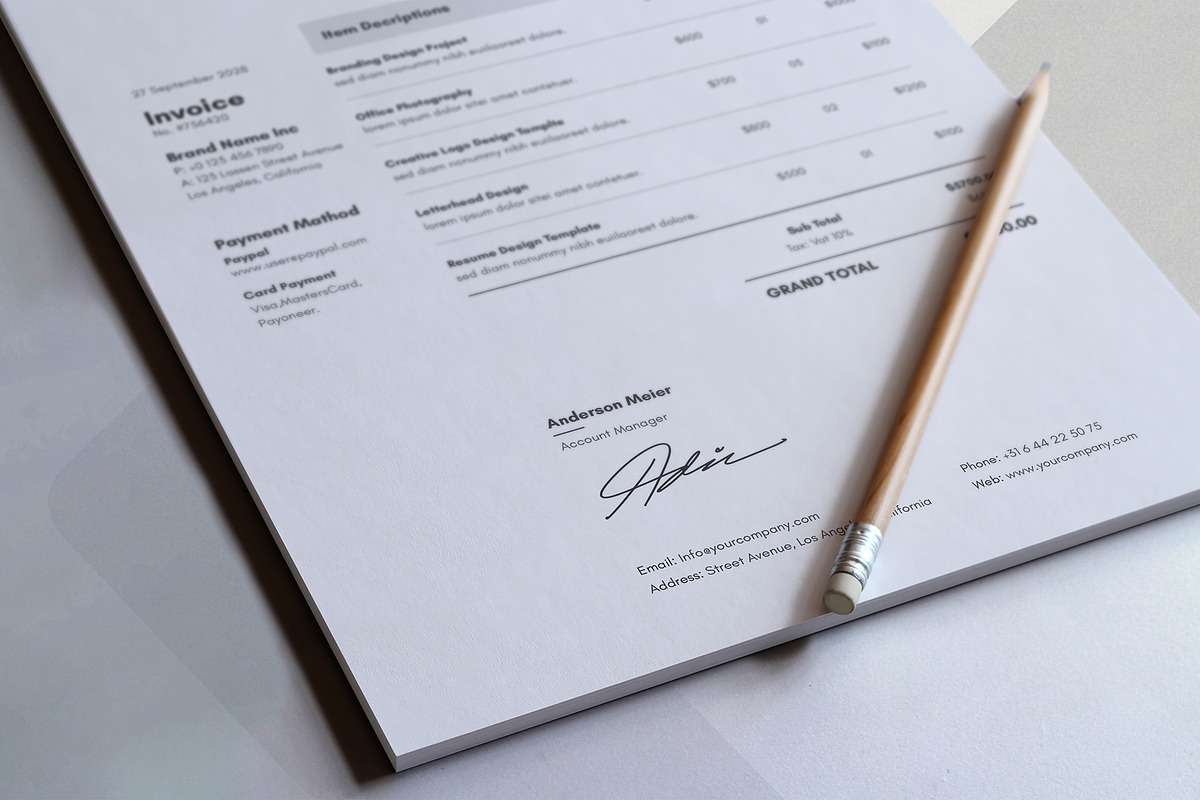 Invoice, a Stationery Template by DesignDevisers (Photo 7 of 9)