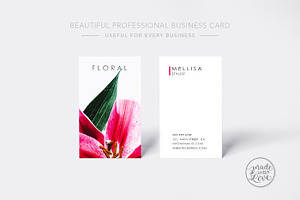 Beautiful Floral Professional Card