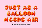 Orange Balloon Font, a Handwritten Font by Handmadefont (Thumbnail 4 of 10)