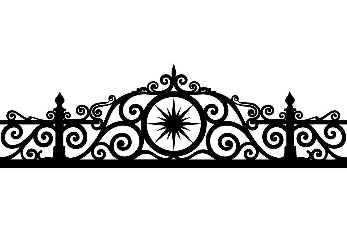 Luxury Scrollwork Iron Fence, an Object Graphic by Designer_Momina (Photo 7 of 14)