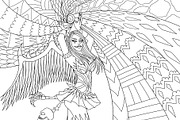 10 witches Halloween theme, an Illustration by Somjai King (Thumbnail 7 of 11)
