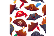 Pirate tricorn hats seamless pattern, a Texture Illustration by Vector Tradition (Thumbnail 3 of 3)