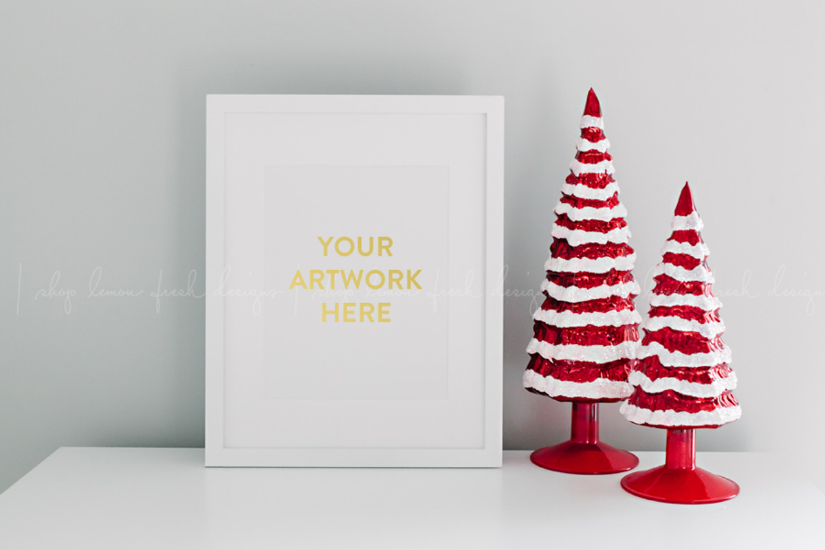 Christmas Holiday White Frame Image, a Product Mockup by White Turquoise Co.