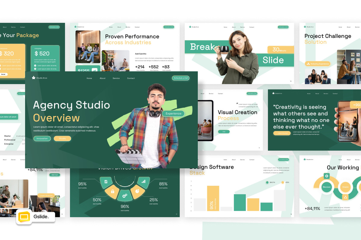 Agency Studio Overview Google Slides, a Presentation Template by Loin Studio (Photo 1 of 4)
