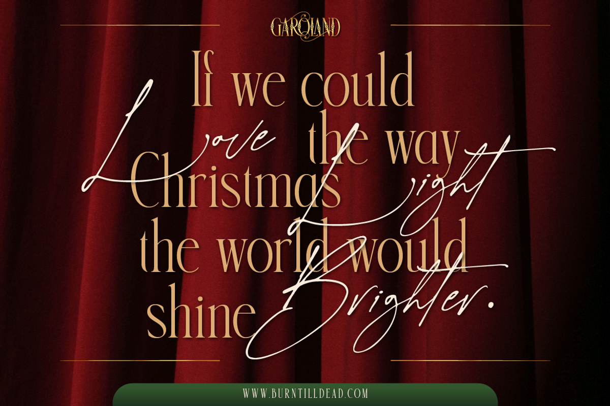 Garoland - Christmas Display Serif, a Serif Font by Burntilldead (Photo 12 of 12)