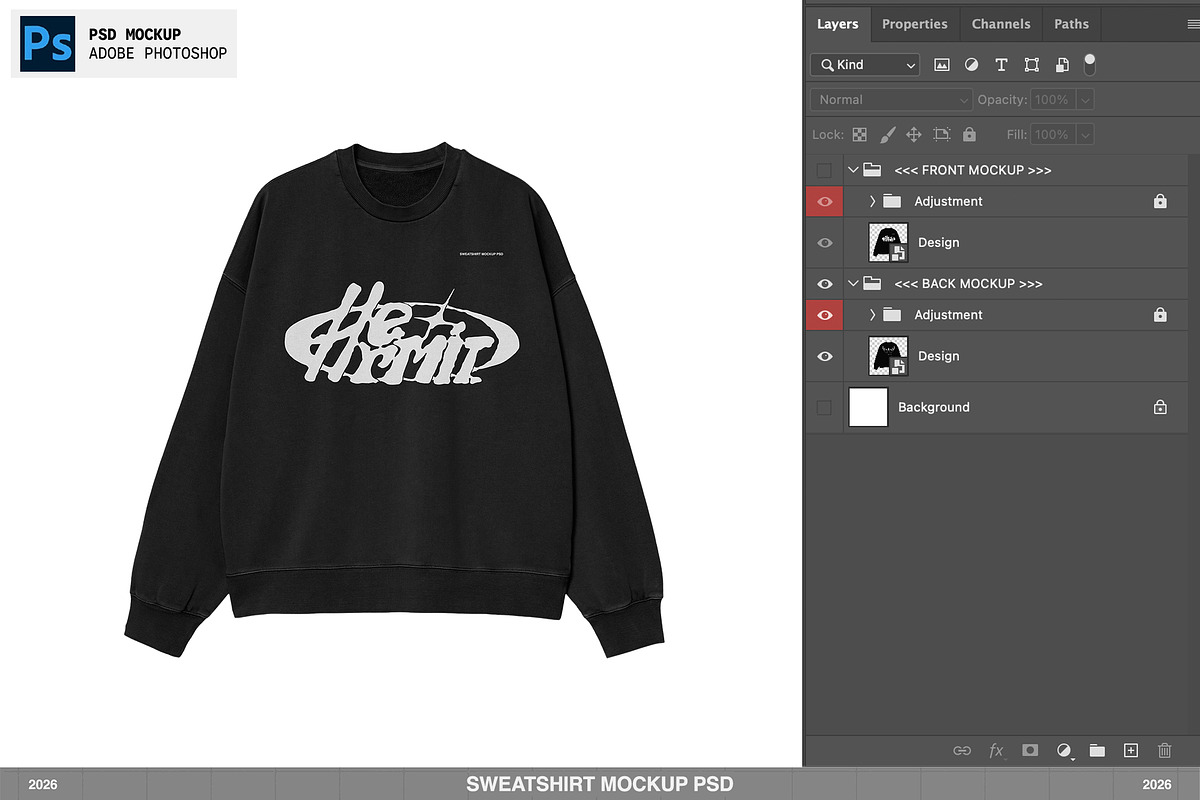 Sweatshirt Mockup PSD, a Shirt Mockup by Irhasalfahad (Photo 4 of 6)