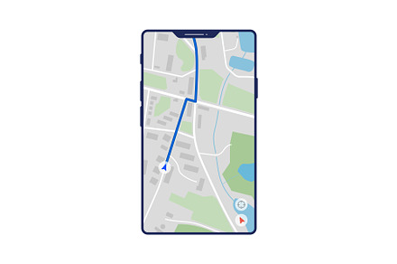 Phone with map app